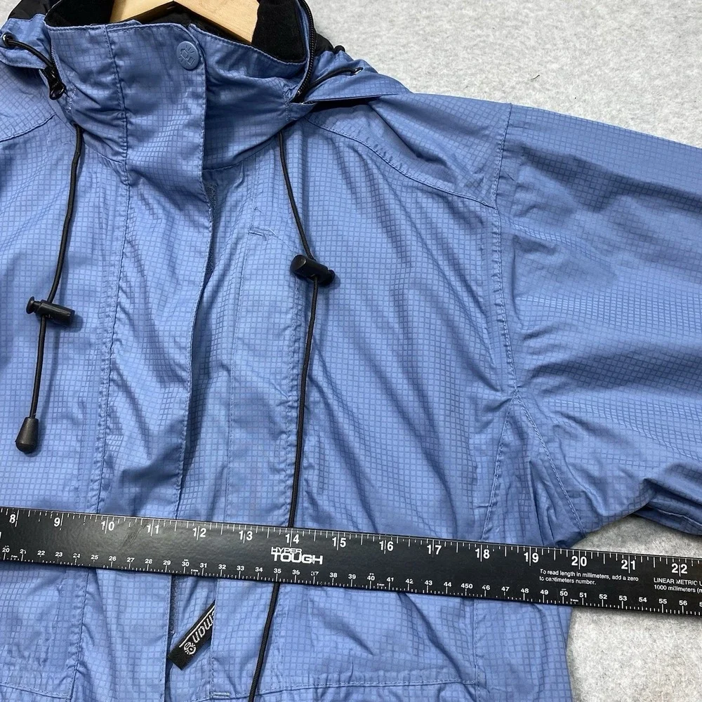 Coleman Blue‎ Hydra Tech Packable Jacket Unisex Sz M Hooded Zip-Up Distressed
